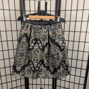 Vintage Nicole Miller Artelier Blurry Jewel Pattern Skirt Sz 6